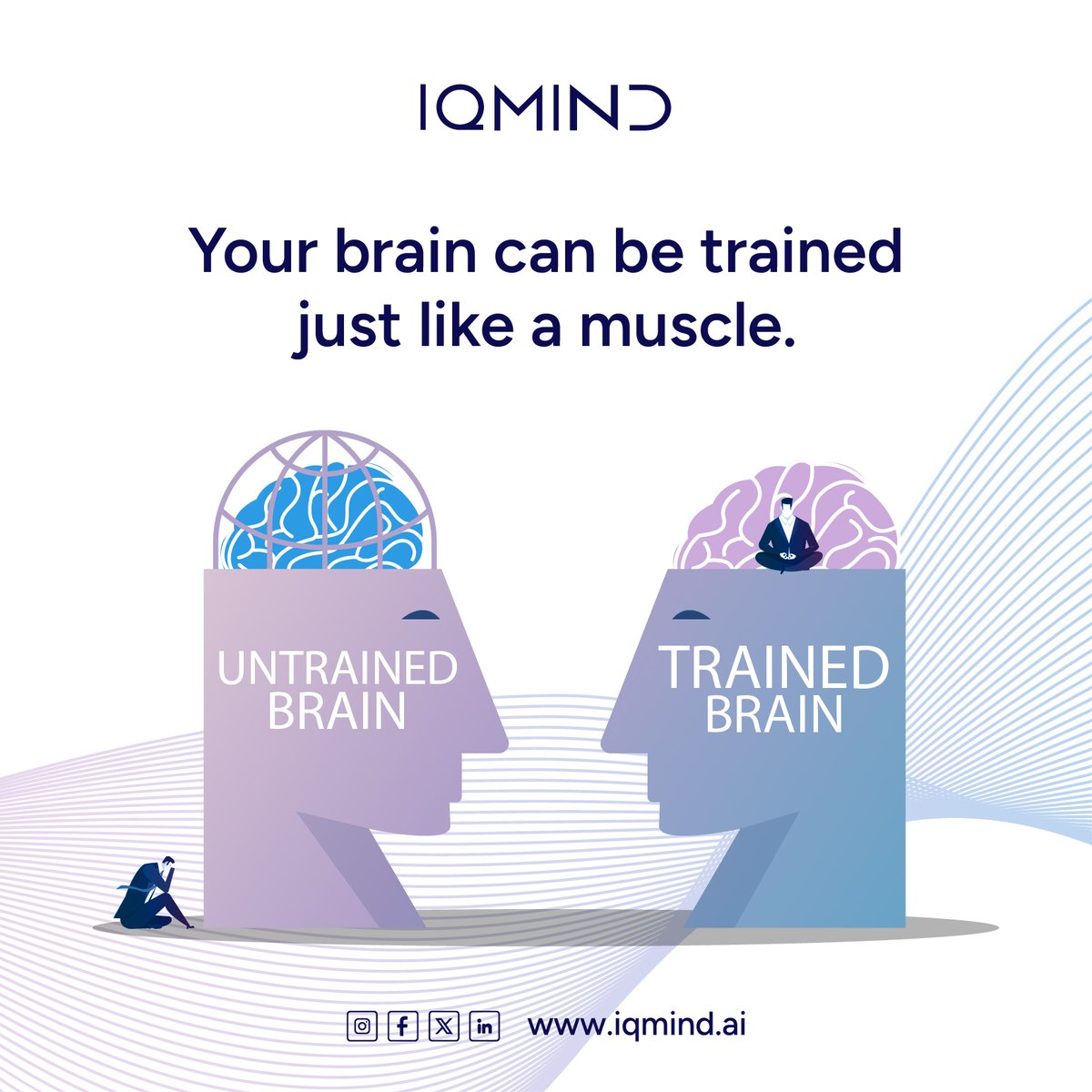 IQMINDInc's tweet photo. Brain TuneUp helps optimize focus, mood, and mental clarity by teaching your brain to self-regulate. Think of it as a workout for your mind—strengthening neural pathways for peak performance.

Would you train your brain like you train your body? Comment your answer below! https://t.co/3YXgmDqrq3