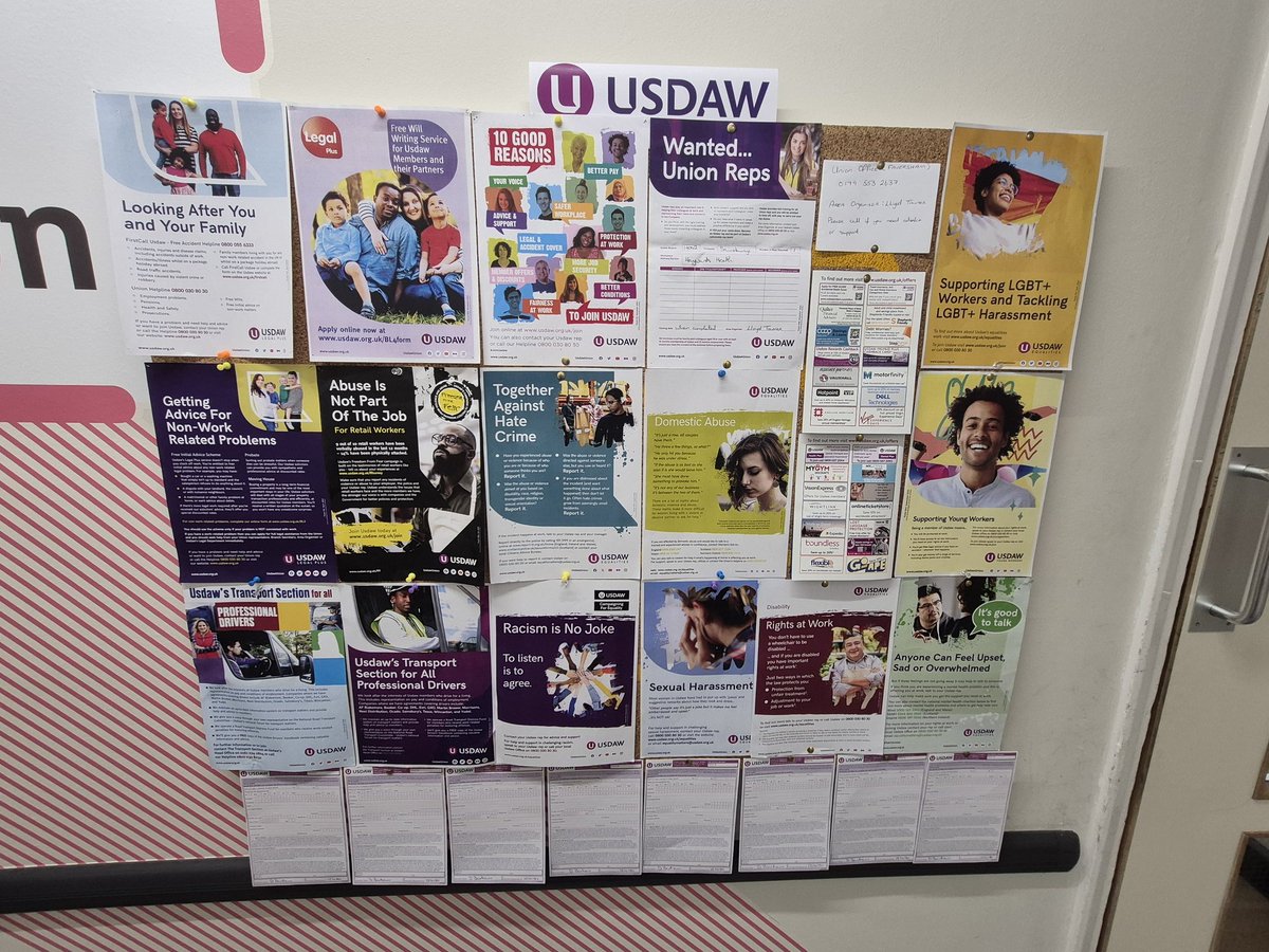 Sainsbury's, Haywards Heath this morning to do some recruitment and give out union information.

Whilst here, I noticed the Union board looked like it needed a do over, so I filled it up with posters I have in my bag.

<a href="/UsdawUnion/">UsdawUnion</a> <a href="/UsdawSouthern/">USDAW Southern</a> <a href="/JoanneGSUsdaw/">Joanne Thomas</a> <a href="/rabdonnelly2010/">Rab Donnelly</a>