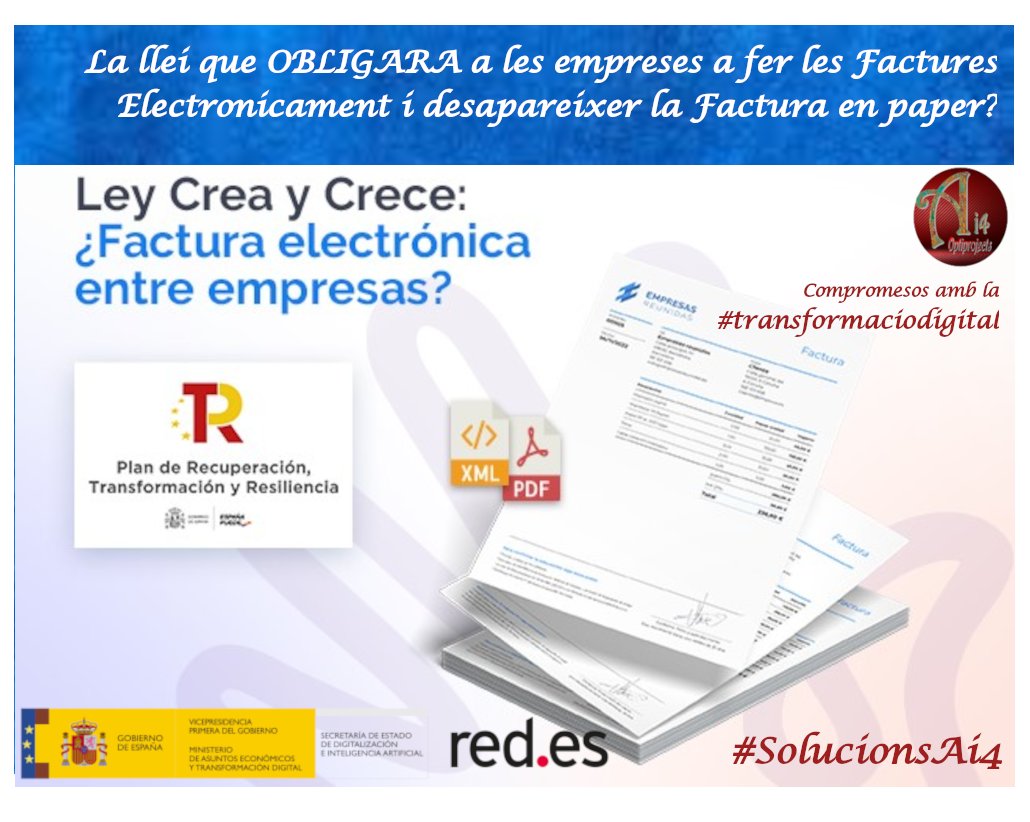 ai4_empfam's tweet image. L&apos;Agència Tributaria busca eliminar papers i optimitzar la gestió administrativa. i vosaltres?
📝Com heu plantejat l&apos;eliminació de papers a la vostra empresa, i #Optimització de procediments administratius?
Amb #SolucionsAi4 podem ajudar-vos. #EmpresaFamiliar #ProtocolFamiliar