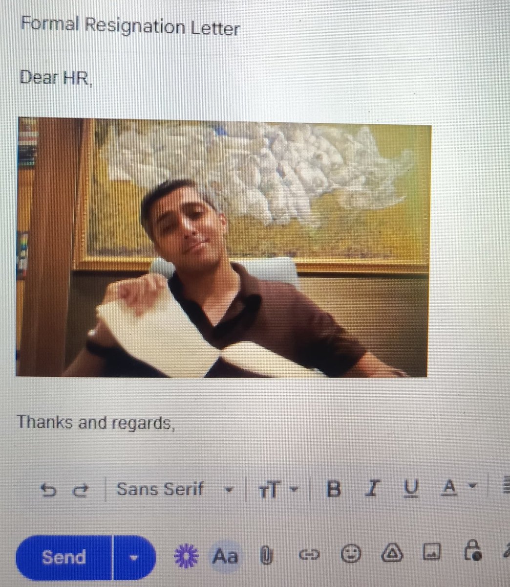 sending in resignation wouldn't have been easier