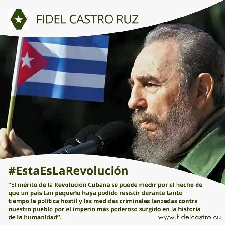 <a href="/Latido_Izquierd/">Latido Izquierdo</a> <a href="/IzquierdaUnid15/">Izquierda Latina 💪</a> <a href="/DefendiendoCuba/">Defendiendo Cuba</a> <a href="/EVilluendasC/">Enrique Villuendas</a> <a href="/Vicente73977721/">Vicente Leal 🇨🇺🇵🇸🇧🇷🇻🇪🇳🇮</a> <a href="/David_qva/">DAViD.cu</a> <a href="/kitty_894/">๑۩۞۩๑(🌹ヨハンナ🌹)๑۩۞۩๑</a> <a href="/beatriz77748/">Beatriz Rojas ❤🌹</a> <a href="/agnes_becerra/">Agnes Becerra</a> <a href="/Atego16/">@🅰🆃🅴🅶🅾 🇳🇮</a> <a href="/ValorRazon/">Con el Valor de la Razón</a> #Fidel El mérito de la Revolución Cubana se puede medir por el hecho de q un país tan pequeño haya podido resistir durante tanto tiempo la política hostil y las medidas criminales lanzadas contra nuestro pueblo por el imperio más poderoso surgido en la historia de la humanidad..