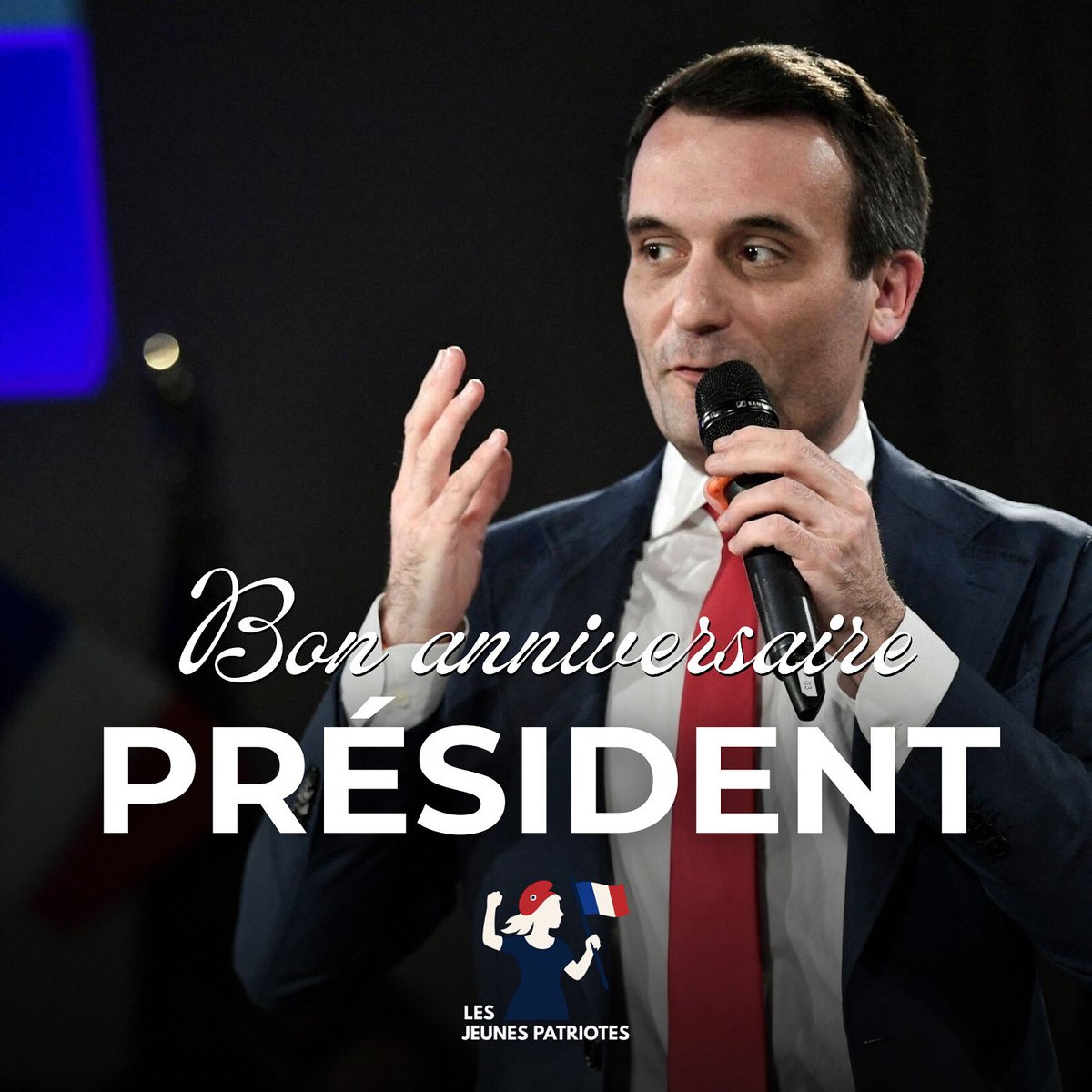 LPjeunes's tweet image. Les Jeunes Patriotes souhaitent un bon anniversaire à Florian Philippot ! 🇫🇷🎂