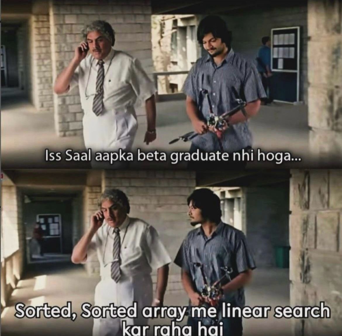 HarashPoriya444's tweet image. “Iss saal aapka beta graduate nahi hoga...”
Kyunki bhai sorted array me linear search kar raha hai 💀
Every DSA teacher ever 😭
#CodingMemes #DeveloperHumor #ProgrammerLife