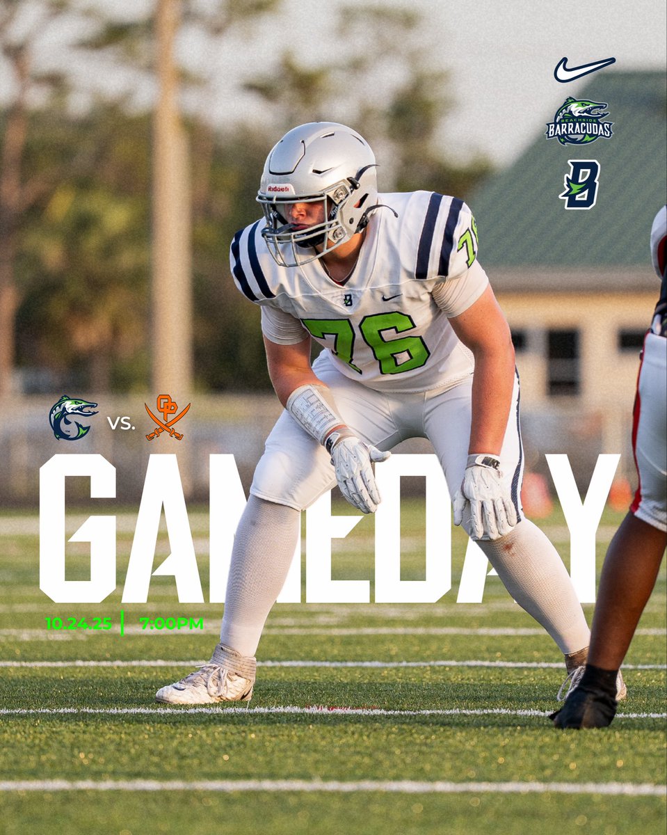 GAMEDAY. RIDE THE WAVE!

The Beachside Barracudas travel to Orange Park to take on the Raiders at 7:00pm. 

#LetsGetlt #BarracudaNation #BeachsideMade