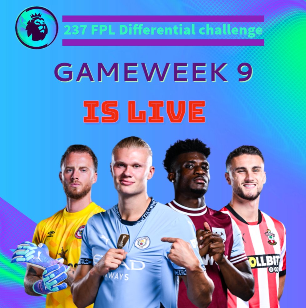 237_fpl's tweet photo. 🚨🚨🚨 GWK 9 Differential Challenge Game is live. Drop your picks before deadline 😎😎 https://t.co/4LLnHHYXKe