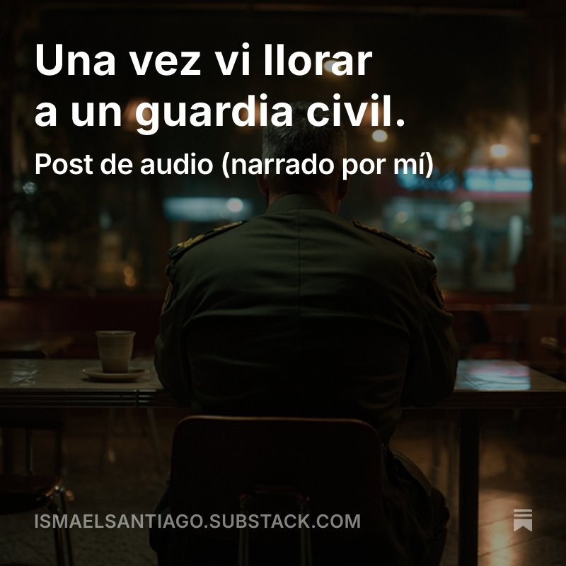 Fue el agente que encontró el cuerpo de la niña Teresa.
🎧 Audio y texto aquí 👇
ismaelsantiago.substack.com/p/una-vez-vi-l…

#Substack #Thriller #Suspense #Realidad