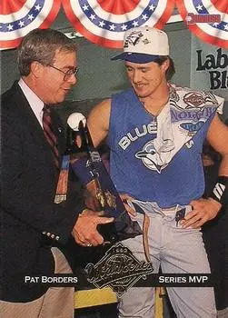 Toronto Blue Jays Stat of the Day

Pat Borders in two World Series for Blue Jays:

-12 games
-.372/.426/.512
-.937 OPS
-16 hits
-3 doubles
-1 home run
-4 RBIs
-1992 WS MVP

#BlueJays