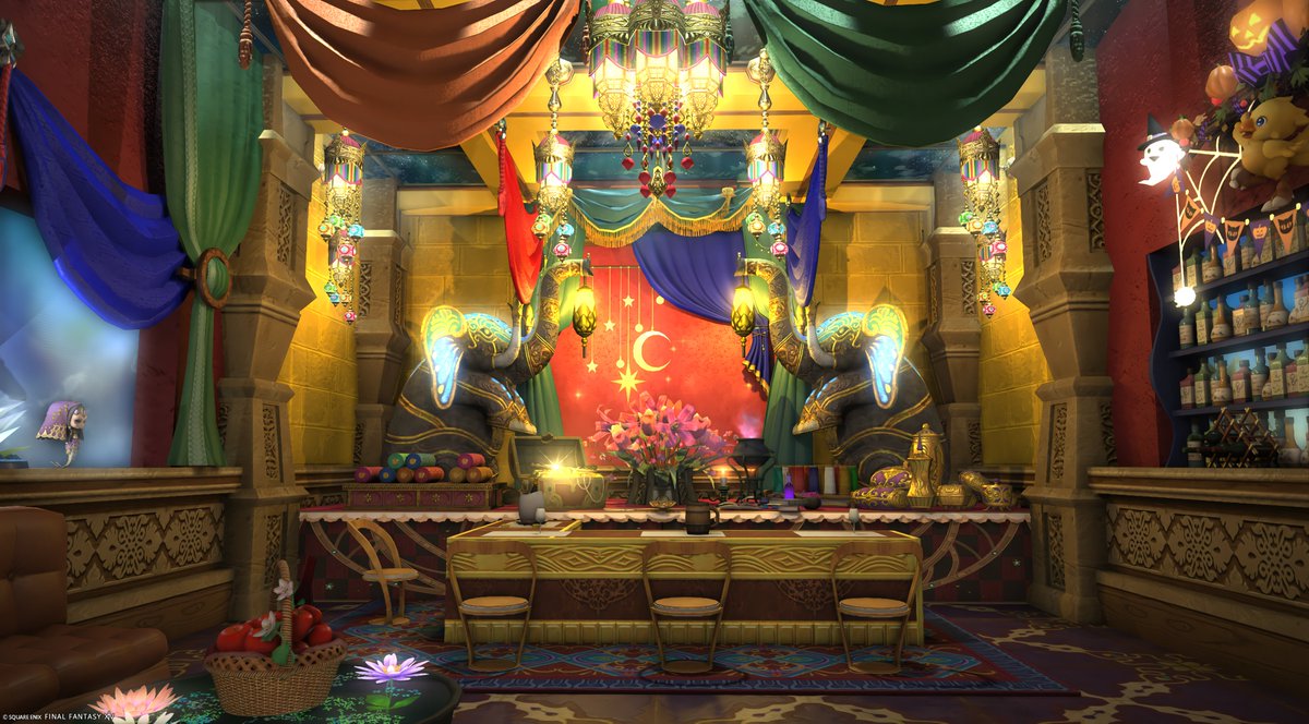 ManonandAzumax's tweet image. 今夜は21時半からエキゾチックBAR『ラクシュミー』を開店します🥂ラザハン風近東趣味のお店で憩いと寛ぎを貴方へお届けします😄お待ちしていますね❤️
Shinryu ゴブレットビュート第25区11番地 個室1号室
最寄りエーテライト：ナナモ大風車
※23時半まで。無料です。
#エキゾチックBARラクシュミー_FF14