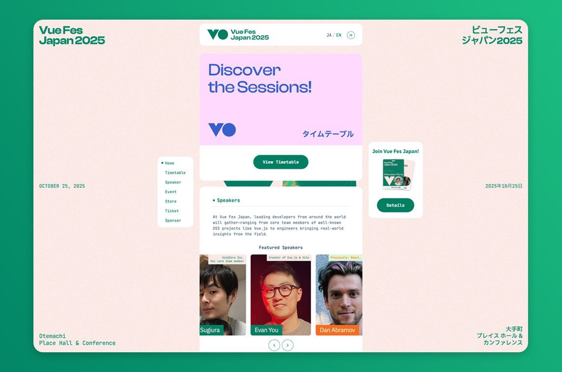MadeWithVueJS's tweet image. At @vuefes Japan tomorrow on Oct 25, Vue devs from around the world will gather to share real-world insights in various talks & workshops 🧑💻👩💻 - madewithvuejs.com/vue-fes-japan