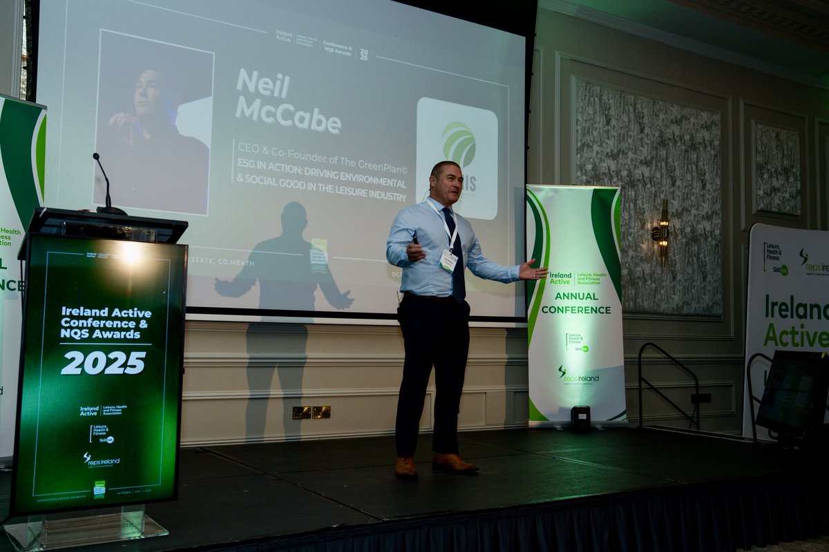 Neil McCabe kicked off the morning with powerful insights on how sustainability and social responsibility can shape the future of the leisure industry. 

#IrelandActiveConference2025