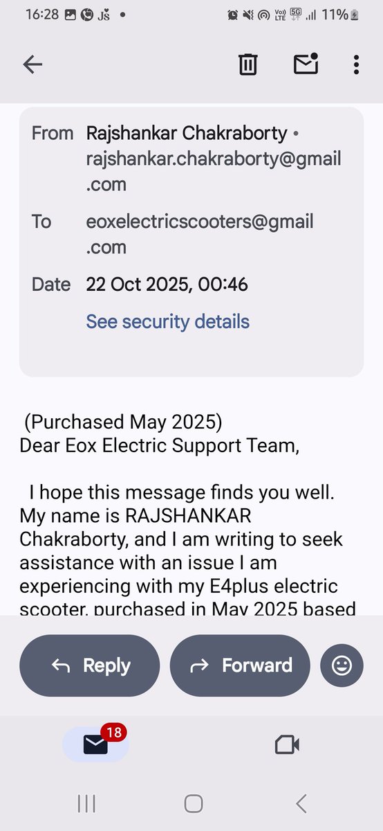calcuttaina's tweet photo. @AmazonHelp Hi Kesha at Ahmedabad there is no centre and not replying

Being a prime member I never faced such issues at Amazon and such low rated product needs to be blacklisted immediately 
I can't use the scooter for the past three months and the company even bother to response https://t.co/S4aeEOOSOT