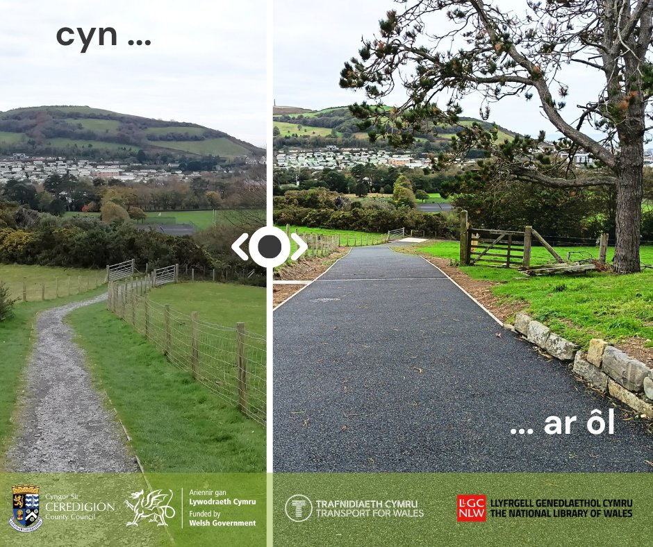 CSCeredigion's tweet image. Gwelliannau wedi&apos;u cwblhau i lwybr Teithio Llesol cyn Wythnos Llyfrgelloedd Gwyrdd! 🚶‍♂️🚴‍♀️

Mae&apos;r llwybr  rhwng Llanbadarn Fawr a @LLGCymru bellach ar agor i&apos;r cyhoedd.