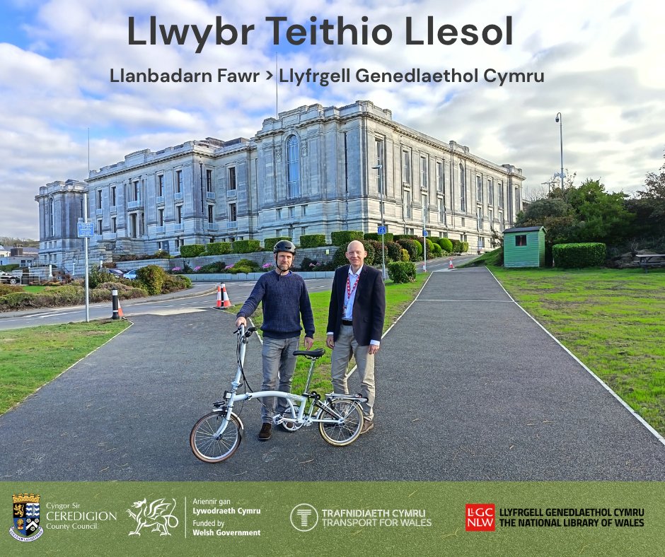 CSCeredigion's tweet image. Gwelliannau wedi&apos;u cwblhau i lwybr Teithio Llesol cyn Wythnos Llyfrgelloedd Gwyrdd! 🚶‍♂️🚴‍♀️

Mae&apos;r llwybr  rhwng Llanbadarn Fawr a @LLGCymru bellach ar agor i&apos;r cyhoedd.