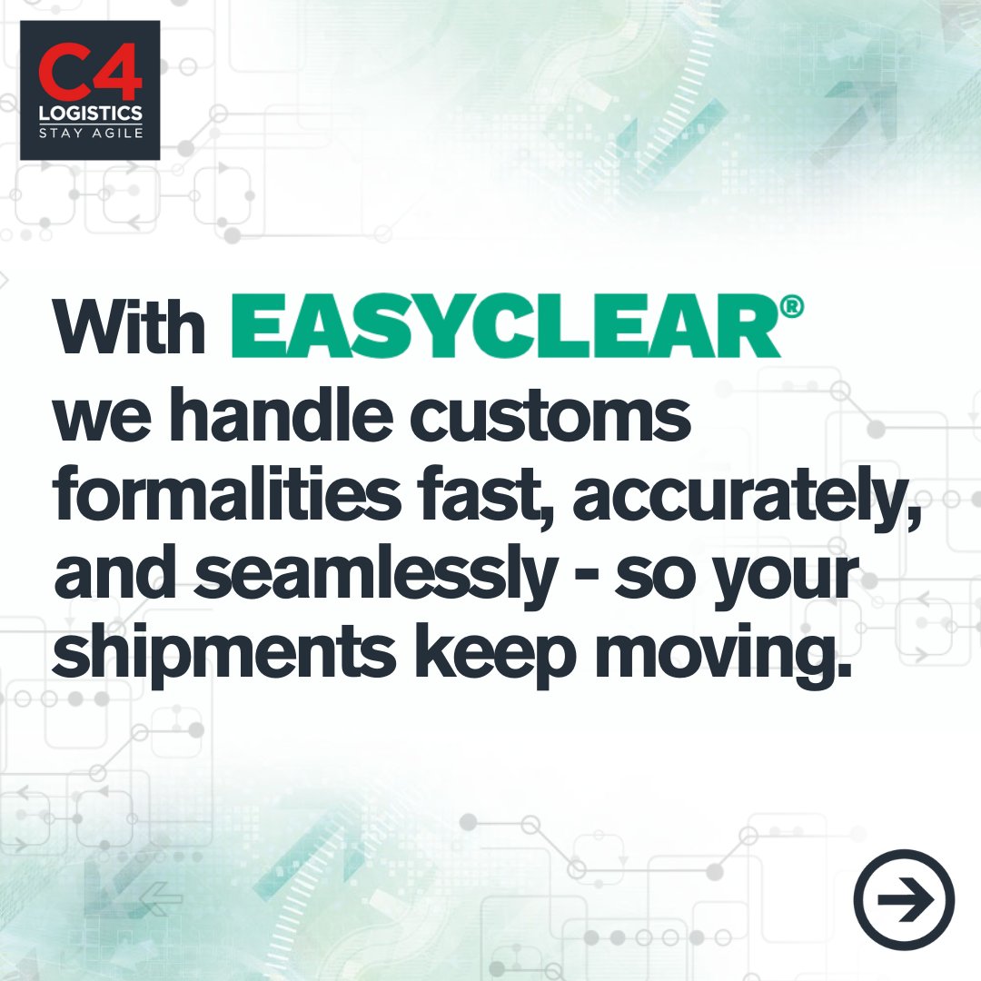 C4Logistics's tweet image. Customs shouldn’t be painful. Too many still deal with slow, manual, error-prone processes. 

EasyClear fixes that with digital booking, border-ready docs &amp;amp; full visibility, no email tennis, no delays. Built by experts. Backed by automation. 

#EasyClear #SmartLogistics