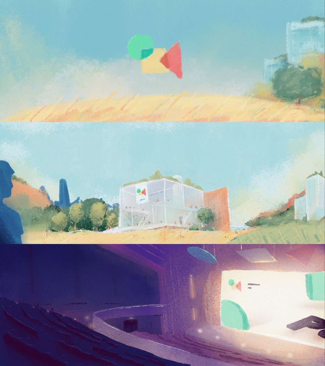 Lil’ Friday archive — RFH Virtual conference concepts I made before le 3D 🗺️