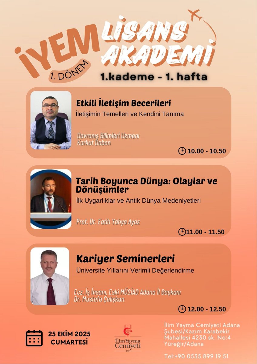 krktdbn01's tweet photo. İYEM Lisans Akademi Başlıyor...
@iycgenelmerkez @iycadana 
@mustafacomu @HASIMPOLAT01 
@adana_manset @kilithaber 
@efsanedenhaber @abdullahdogru01 
@Tamer_Dagli @AvEmrahSancar 
@cukurovaedutr @abdullahdogru01 
@TaskopruHBR @ilkeHaberAjansi https://t.co/GccOJeFxbo