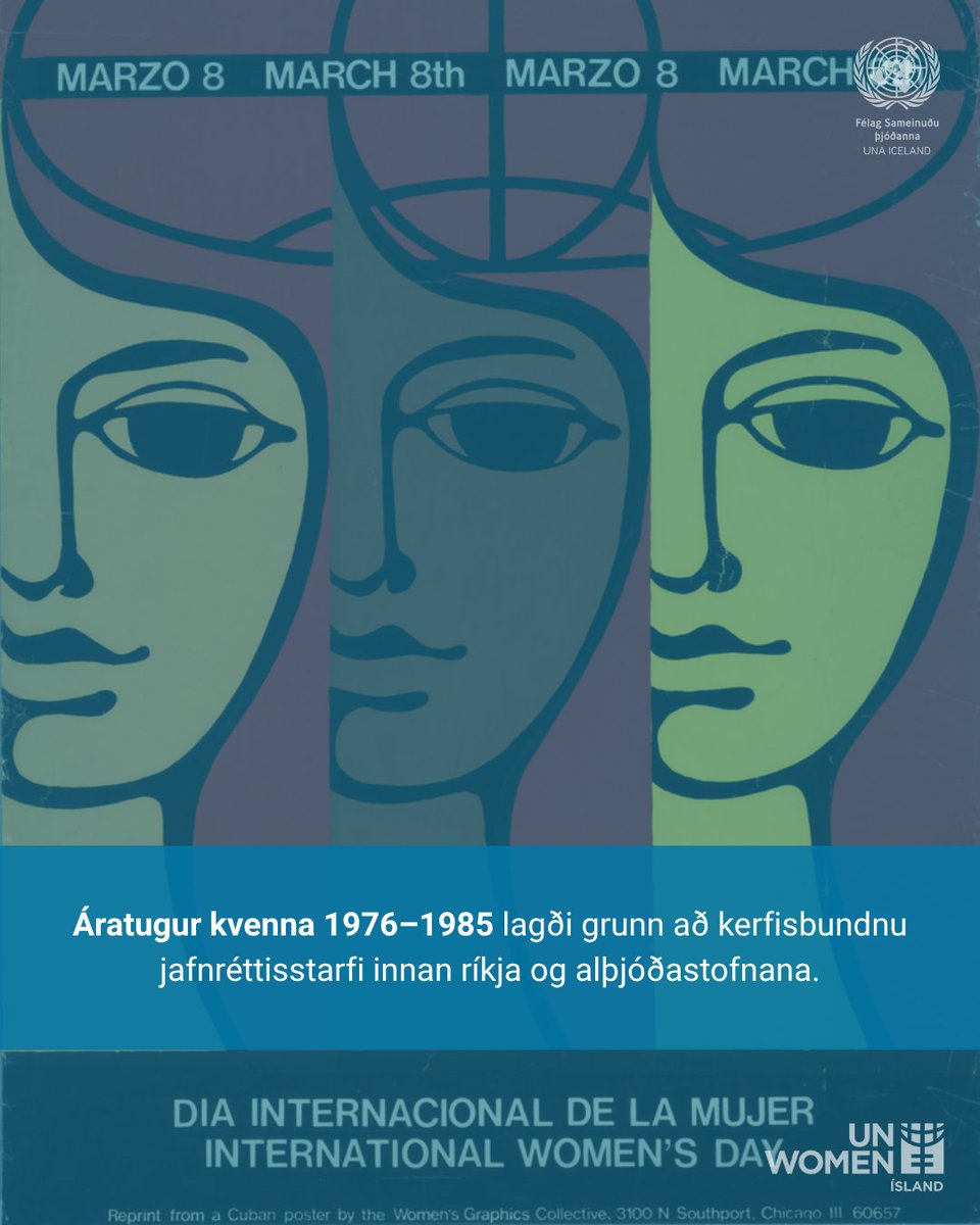 UNAIceland's tweet photo. Í ár markar 24. október 80 ára afmæli Sameinuðu þjóðanna en einnig 50 ár frá Kvennafrídeginum 24. október 1975.
Á 80 ára afmæli Sameinuðu þjóðanna minnir sagan á að framfarir gerast ekki að sjálfu sér.
#UN80 #Sameinuðuþjóðirnar #kvennafrídagurinn @unwomeniceland https://t.co/qjXz0TsBNY