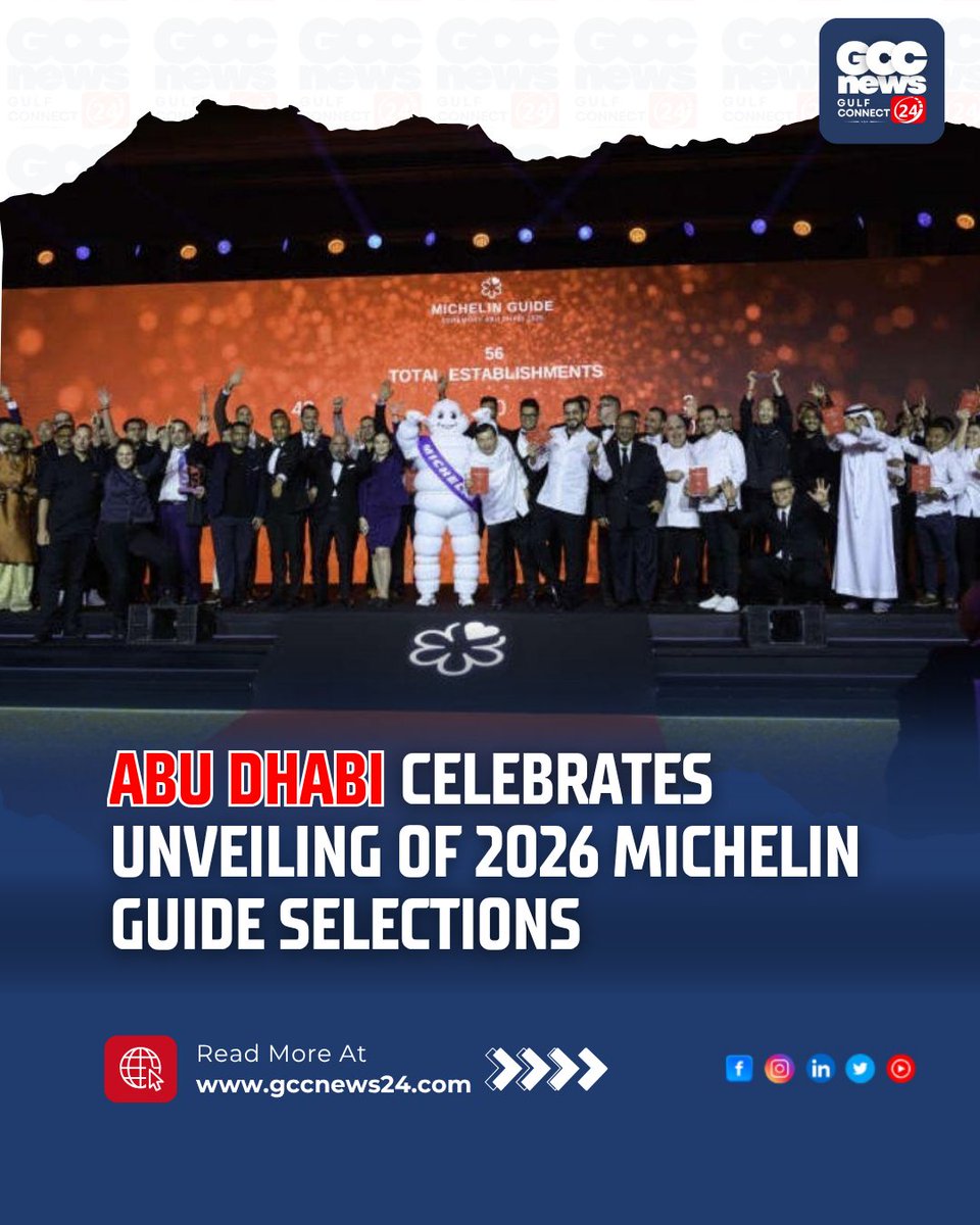 gccn24's tweet image. Abu Dhabi’s 2026 Michelin Guide reveals 56 top restaurants with 11 new  additions. 
Erth, Hakkasan & Talea retain their stars! 
.
Read more: gccnews24.com/2026-michelin-…
.
#MichelinGuide #AbuDhabiFood