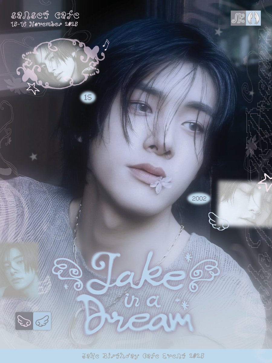 jakesbddiary's tweet image. ⊹₊ ˚‧₊꒰ა JAKE BIRTHDAY Café EVENT ໒꒱₊‧ ˚ ₊⊹
                      𝓹review : 𝓰iveaway 𝓼et
   • 100 set / day
   • 2025.11.15 ~ 2025.11.16 
   • @sansetcafe_
 🪽#JakeInADream
                  ⊹₊ ˚‧︵‿₊꒰ა ᰔ ໒꒱₊‿︵‧ ˚ ₊⊹
#HAPPYJAKEDAY #JAKE