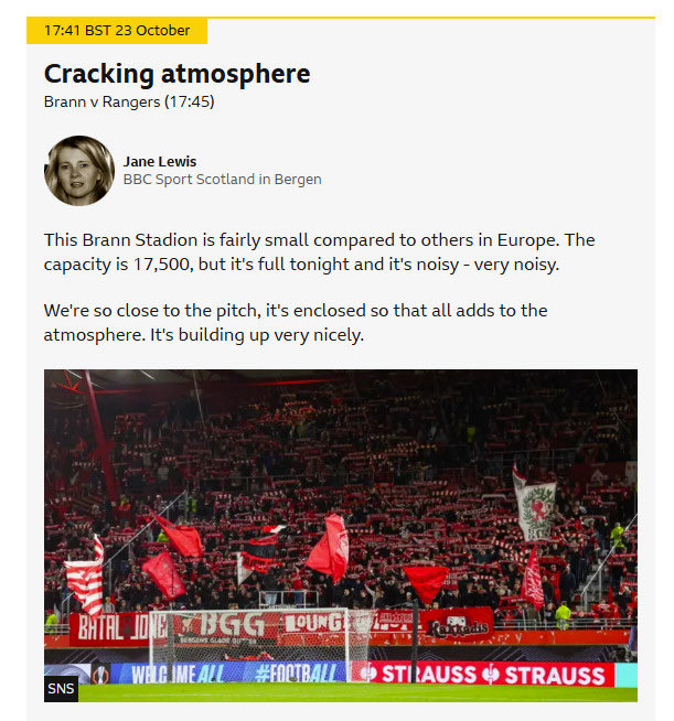 Men ikke glem at Branns fans ikke er topp 10 i Eliteserien. Det har østlendinger, jærbuer og nordlendinger fortalt oss.