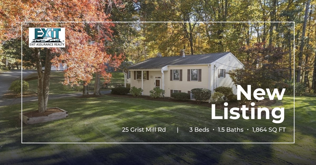 GrotonRealtor's tweet image. 📍 New Listing 📍 Take a look at this fantastic new property that just hit the market located at 25 Grist Mill Rd in Littleton. Reach out here or at (508) 864-7487 for more information

Jeff Gordon
Broker/Owner, EXIT Assurance Real... homeforsale.at/25_GRIST_MILL_…