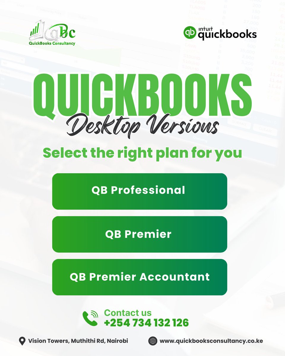 QuickBooks_A's tweet image. Tired of manual bookkeeping? We're here to help! We sell the different QuickBooks desktop versions: QB Professional, QB Premier and QB Premier Accountant Edition. Reach out to us for consultation to select the right plan for you 💯
#quickbooksonline #quickbookstutorial #Ke