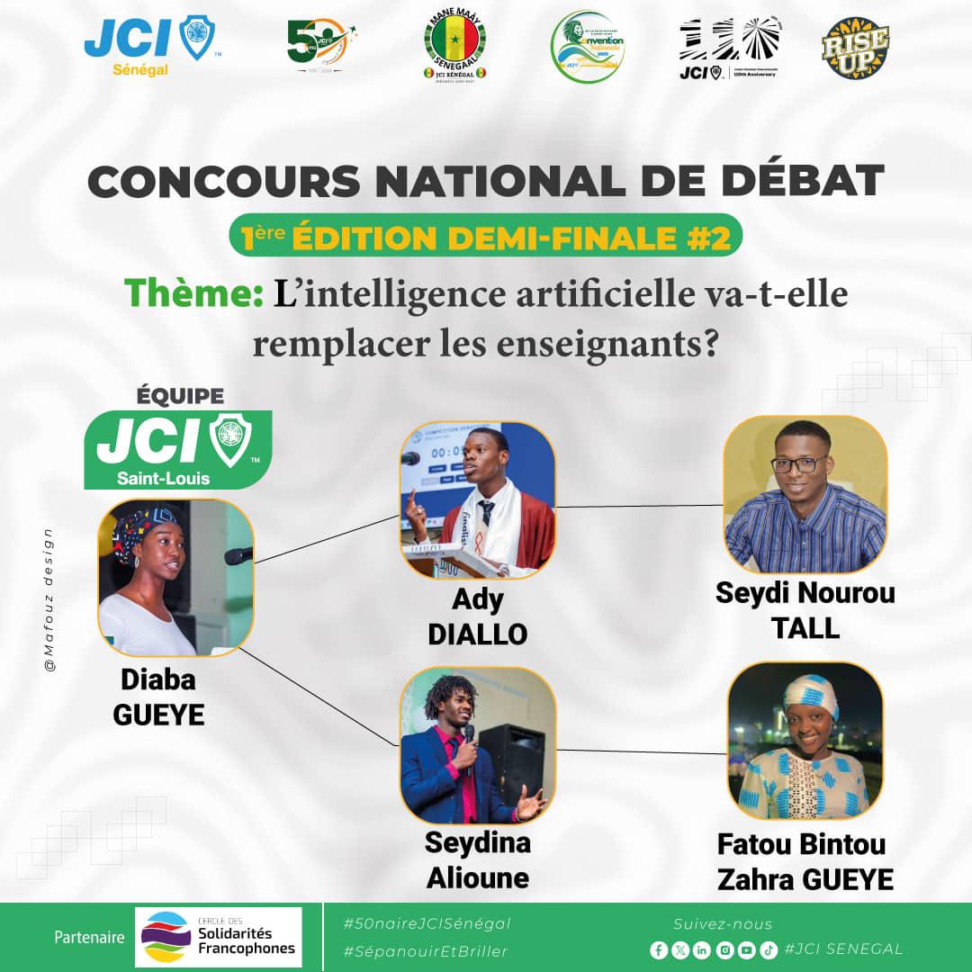 L’équipe JCI Saint-Louis entre dans l’arène intellectuelle pour défendre ses idées avec passion et éloquence. 
Infos sur la JCI Sénégal : linktr.ee/Sk193
#50naireJCISénégal | #SépanouirEtBriller | #RiseUp | #JCISénégal | #JCI | #ManeMaàySenegaal
DNC