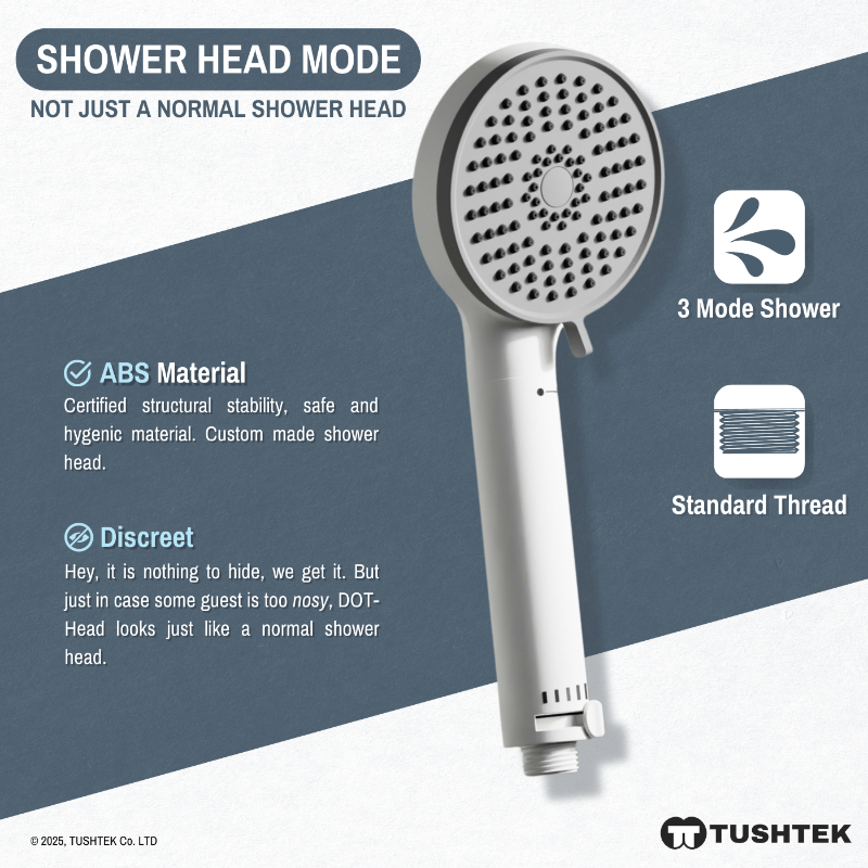 tushtek's tweet photo. The secret to men's intimate hygiene. A shower head with the fastest way to douche.

Have you ever thought "there must be a better way"? DOT-Home is your answer.