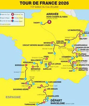 VILLES ÉTAPES DU TOUR DE FRANCE 2026 en BFC  
🚵TOUR FÉMININ : Dijon, Gevrey-Chambertin, Mâcon, Poligny. 
🚵‍♂️TOUR MASCULIN : Nevers, Magny Court, Chalon-sur-Saône, Dole, Belfort, Champagnole.
#Auxerre #Nevers #Mâcon #Belfort #Vesoul #Besançon #Dole #BourgogneFC #Jura