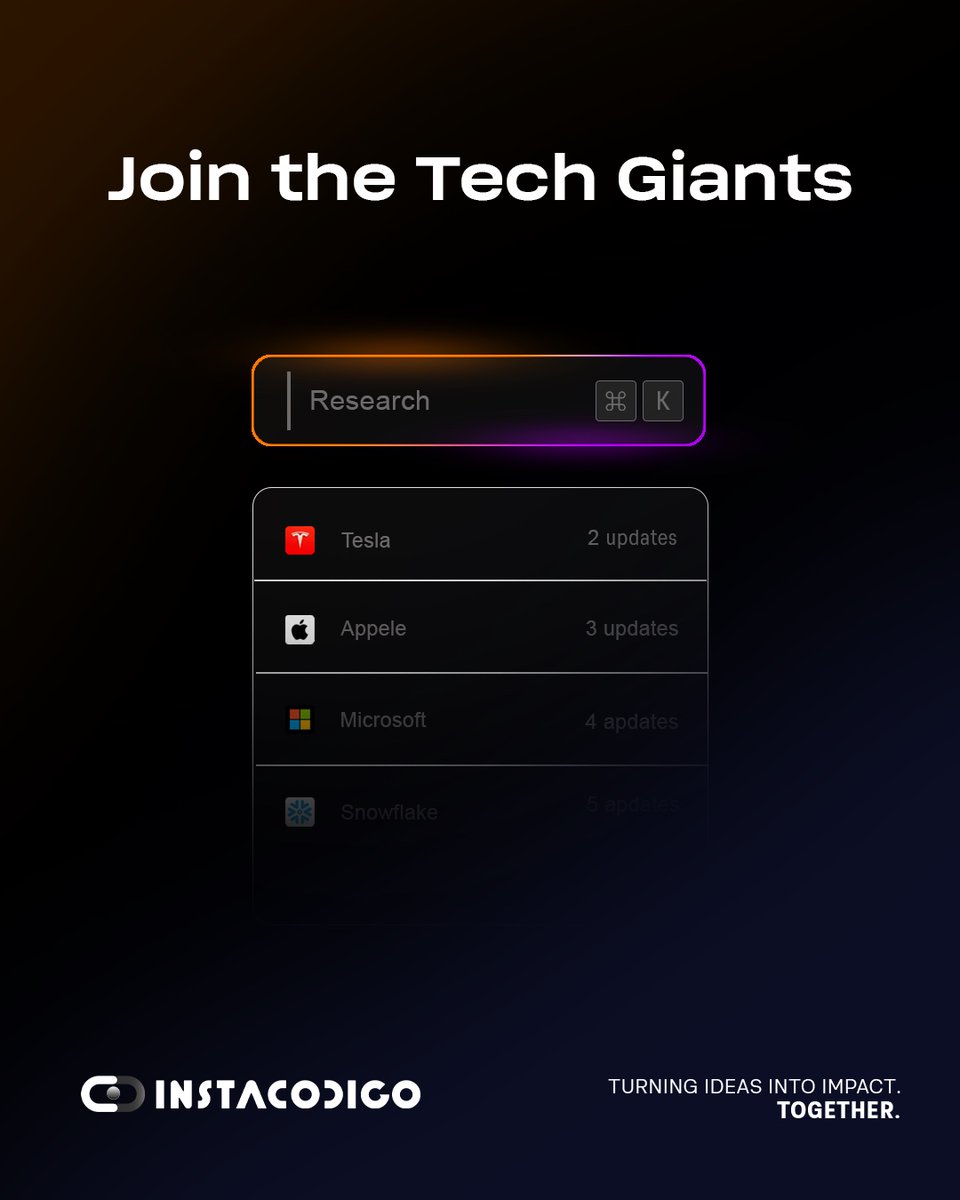 instacodigo's tweet image. Join the Tech Giants — One Integration Away.
Connect with Tesla, Apple, Microsoft, and more.
Unify your systems, automate your workflows, and scale without limits — powered by InstaCódigo. ⚡
👉 Start Integrating Today!
instacodigo.com/contactus
#InstaCodigo #Automation #AI