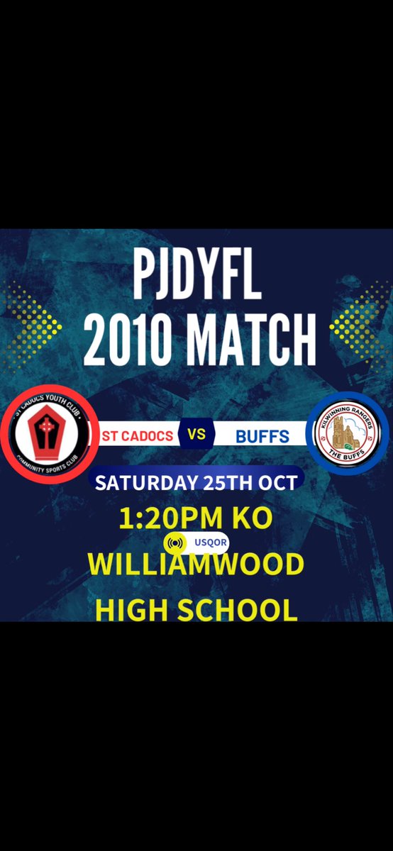 Back to league action tomorrow for our Buffs 2010s as we travel to <a href="/stcadocs2010s/">St Cadocs YC 2010s (u16) ⚽️🔴⚽️🔴⚽️</a> . Always a tough opponent and we look forward to a good game of football for both teams #COYB🔵⚪️