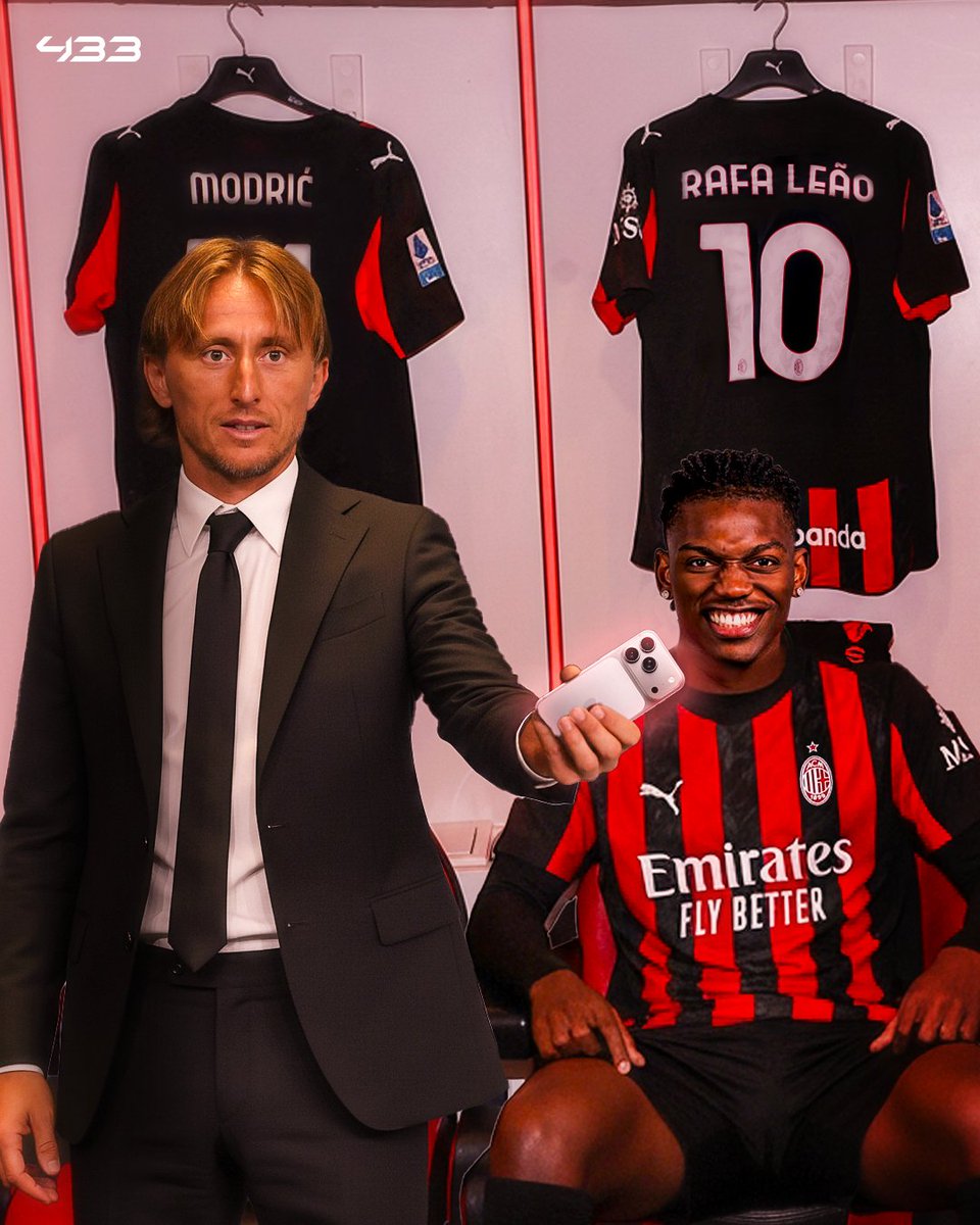 433's tweet image. When you don’t want to sing... you just give everyone an iPhone 🤣📱

Santiago Gimenez reveals Luka Modrić bought everyone at Milan an iPhone just so he wouldn’t have to sing a song when he joined the club 😂🎤