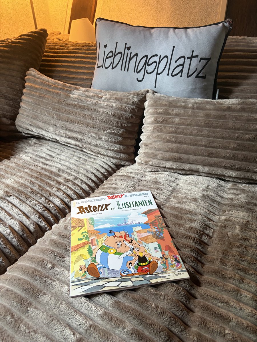 Neue Couch, Usselwetter und der neue Asterix-Band. Jemand eine Idee, wie ich meinen Nachmittag gestalten werde? 😅