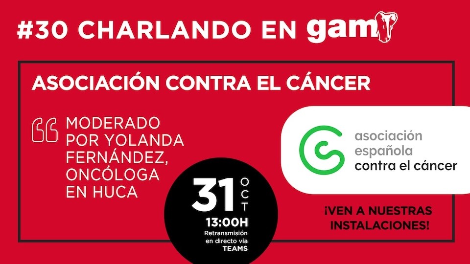 ContraCancerAST's tweet image. Charlando en @GAM_Soluciones  en colaboración con Contra el Cáncer Asturias
👉31 de octubre a la 13.00h  en la delegación de Meres. Moderado por la Dra. Yolanda Fernández, Oncóloga del #HUCA. 💚

#TodosContraElCáncer #GamSoluciones #ContraElCáncerAsturias #Asturias