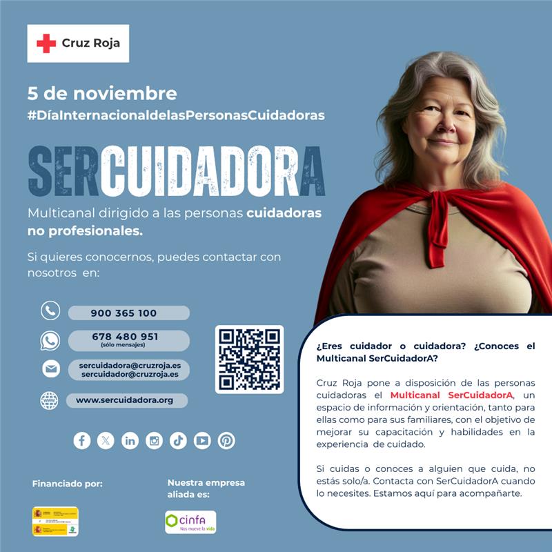 El 5 de noviembre es el Día Internacional de las Personas Cuidadoras, y vamos a dedicar toda esta semana a reconocer y visibilizar el papel esencial que desempeñáis cada día.  
¿Conoces el Multicanal SerCuidadorA?

sercuidadora.org

#DiaInternacionaldelasPersonasCuidadoras