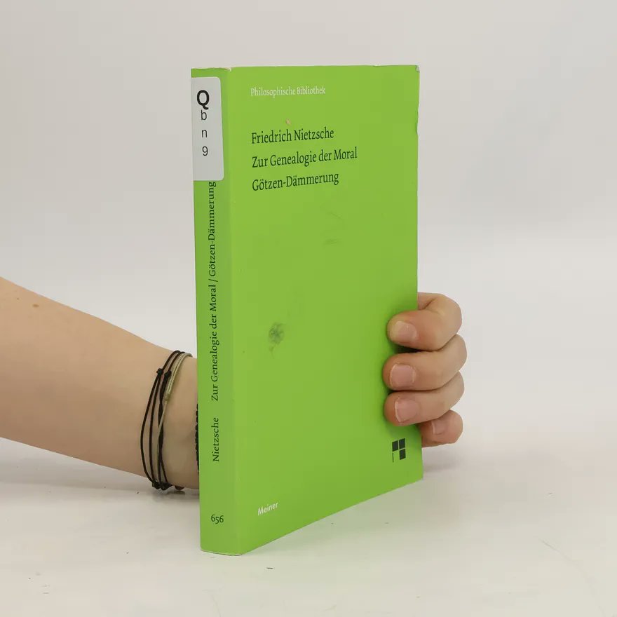 „معاينة المعاناة تجلب خيرًا، خلق المعاناة: أفضل حتى – ذا مبدأ شديد، ثقيل، وقاسٍ، إلا أنه عتيق، مُستحكم، وثيق، وإنساني مفرط في إنسانيته {menschlich-allzumenschlicher}“.

Nietzsche, Zur Genealogie der Moral, zweite Abhandlung: »„Schuld“, „schlechtes Gewissen“ und Verwandtes«, §. 6.