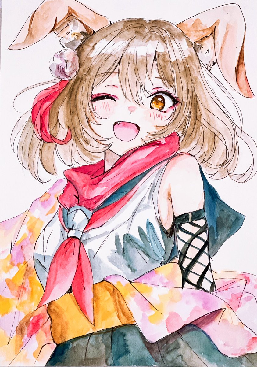 #イラスト #透明水彩 #アナログ絵 #絵描きさんと繋がりたい