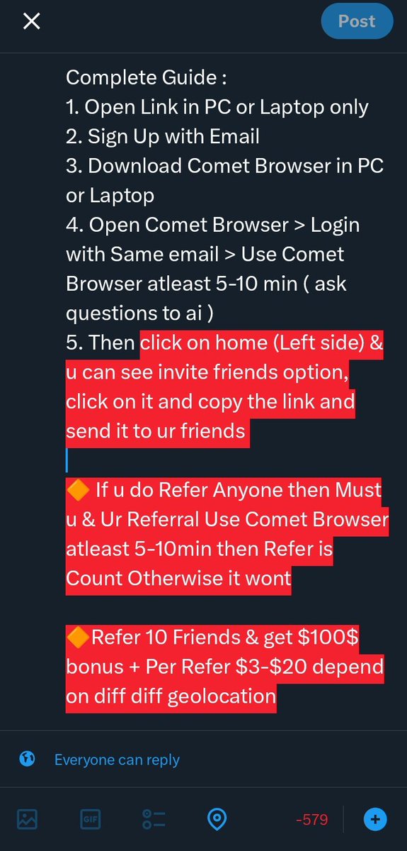 RC9990's tweet image. Perplexity is Offering $3 to $20 free per refer to use the "COMIT BROWSER"
Limited Time offer..
💯 % trusted 
Link Here
refer.dub.co/rakesh-6cso
Perplexity is Offering $3 to $20 free per refer to use the "COMIT BROWSER"
Limited Time offer..
#perplexity_ai #earn #comet