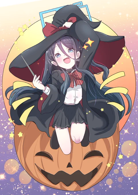 #ブルアカ #ハロウィン 「パンパカパーン! アリス、魔女にジョブチェンジしました!」
