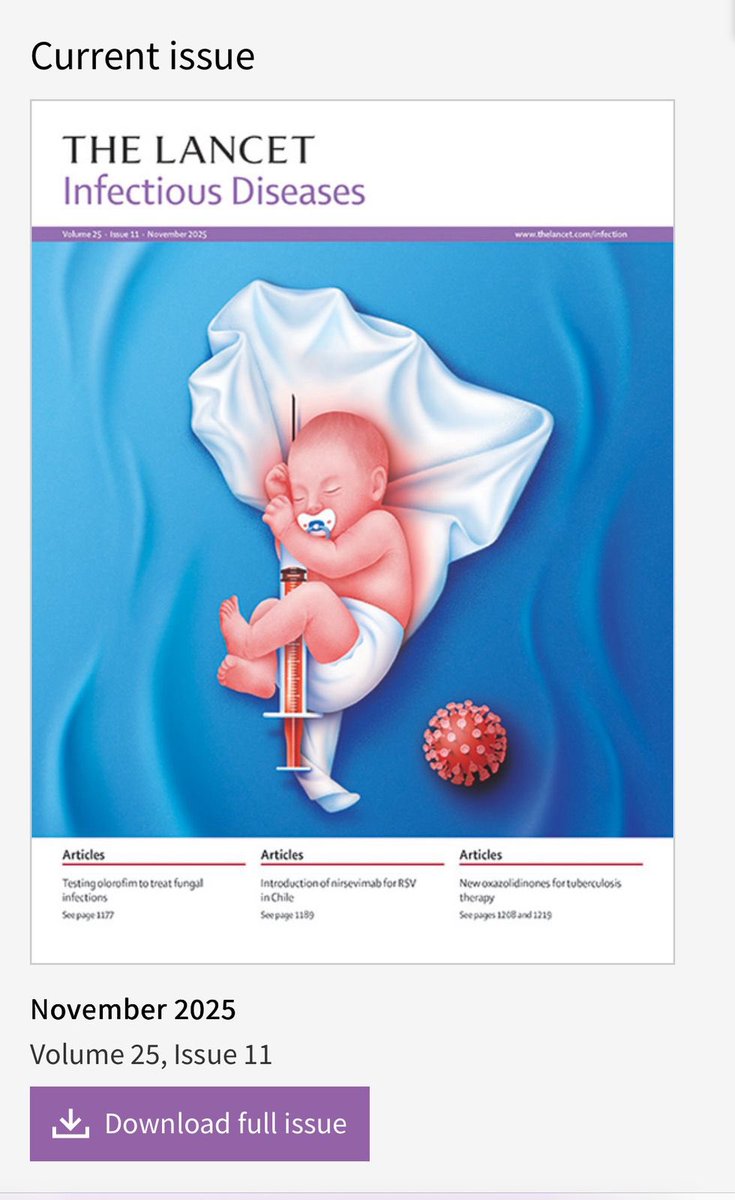 RobertoMerken's tweet photo. 🔴 The Lancet, el prestigioso medio científico, destaca la innovadora campaña chilena de prevención contra el virus sincicial, una estrategia pionera basada en evidencia, monitoreo y evaluación continua impulsada por el @centroISCI. 

🔴 Un ejemplo de cómo la ciencia y la salud pública pueden ir de la mano para cuidar a nuestras guaguas y familias. 🇨🇱💉👶