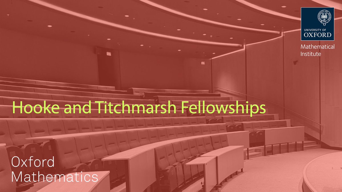 The freedom to go for it for three years?

Our Hooke &amp; Titchmarsh Fellowships in pure &amp; applied mathematics give you the space to follow a research path of your choice, a path that has proved instrumental in the careers of many previous fellows.

Details: maths.ox.ac.uk/vacancies
