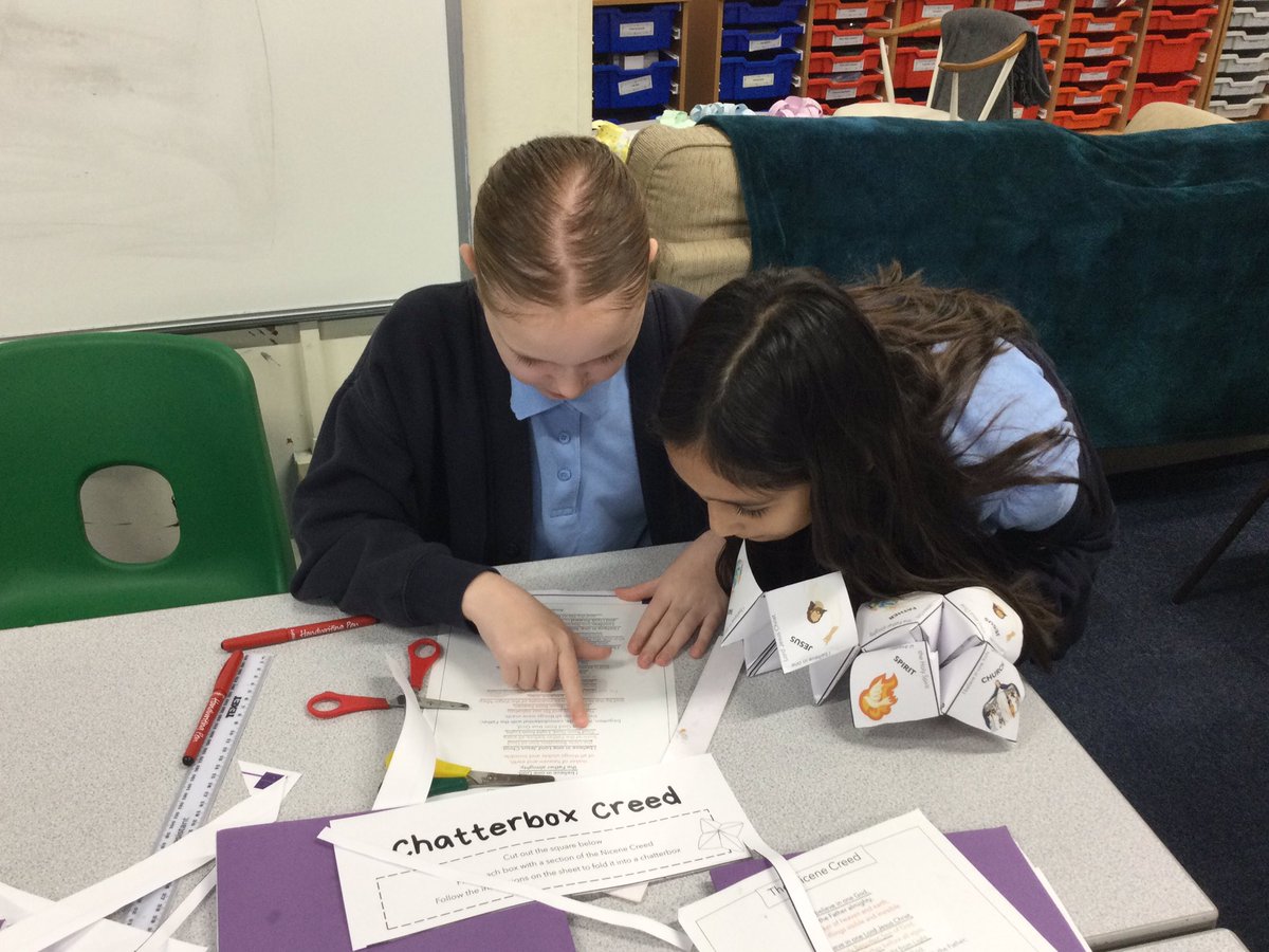 Year 6 have had a lovely morning learning The Creed and revising understand its meaning using chatterboxes