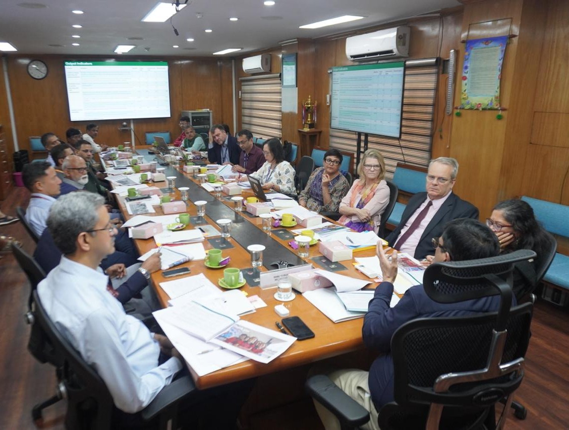 EduMinOfIndia's tweet image. Shri @sanjayjavin, Secretary, Department of School Education and Literacy (DoSEL), chaired the Mid-Term Review Meeting of Quality Education Outcome Group 3 (OG3) under the United Nations Sustainable Development Cooperation Framework (UNSDCF) 2023–2027 on 23rd October 2025 at…