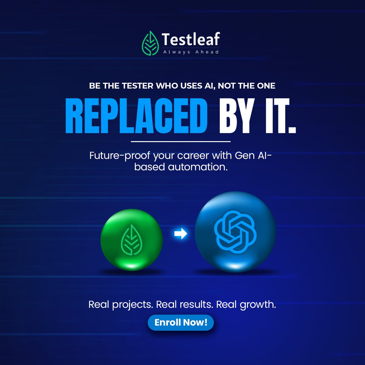 Testleaf1's tweet image. Be the QA who masters AI, not the one replaced by it!
Get hands-on with Gen AI–powered automation and stay ahead in your testing career.
Real projects. Real results. Real growth.
#AITesting #AutomationTesting #GenAI #Testleaf #CareerGrowth #SoftwareTesting #AIinTesting