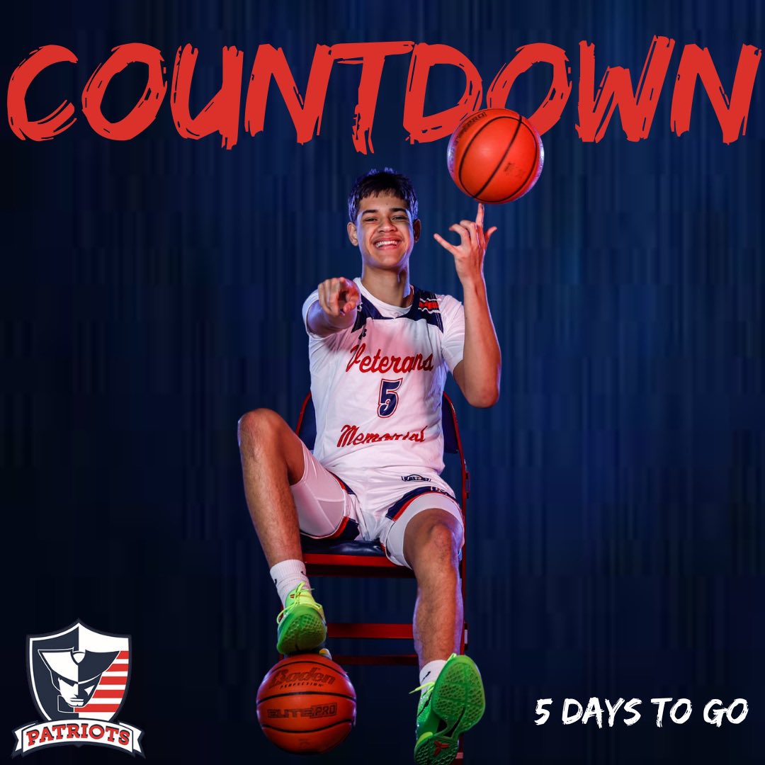 SA VMHS Patriots Basketball (@hoopsvmhs) on Twitter photo 5 days to go Patriot Nation! πππ
<a href="/VMHSMediaTeam/">VMHS Media</a> <a href="/SAVeteransHS/">Veterans Memorial High School</a> <a href="/VMHSABC/">VMHS Athletic Booster Club</a> <a href="/Zydon_Clark9/">Zydon Clark</a>
#ACTS | #Family 5 days to go Patriot Nation! πππ
<a href="/VMHSMediaTeam/">VMHS Media</a> <a href="/SAVeteransHS/">Veterans Memorial High School</a> <a href="/VMHSABC/">VMHS Athletic Booster Club</a> <a href="/Zydon_Clark9/">Zydon Clark</a>
#ACTS | #Family
