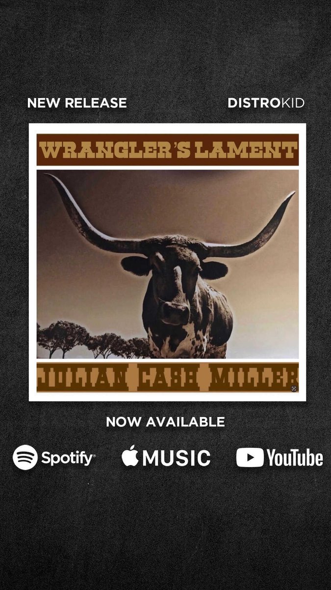 WRANGLER'S LAMENT
listen here
on your preferred platform
👇🏽👇🏽👇🏽👇🏽👇🏽
distrokid.com/hyperfollow/jc…
#NewMusicFriday #OutNow