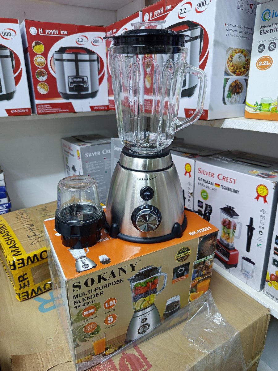 SOKANY BLENDER, MALI NI SAFI🔥
Lita 1.5

Ina 2 jugs

Jug NI glass, kioo  kizito jamani, mje mjionee dukani📌

Tsh 58,000

0755693113

📍 UBUNGO EXTERNAL, MIKOA YOTE INAKUFIKIA
