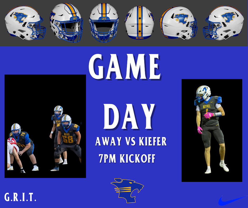 bethelokfb's tweet image. Wake-up Wildcat Nation it’s Game Day!  Travel down to Kiefer tonight for a Huge District Game!  #GRIT