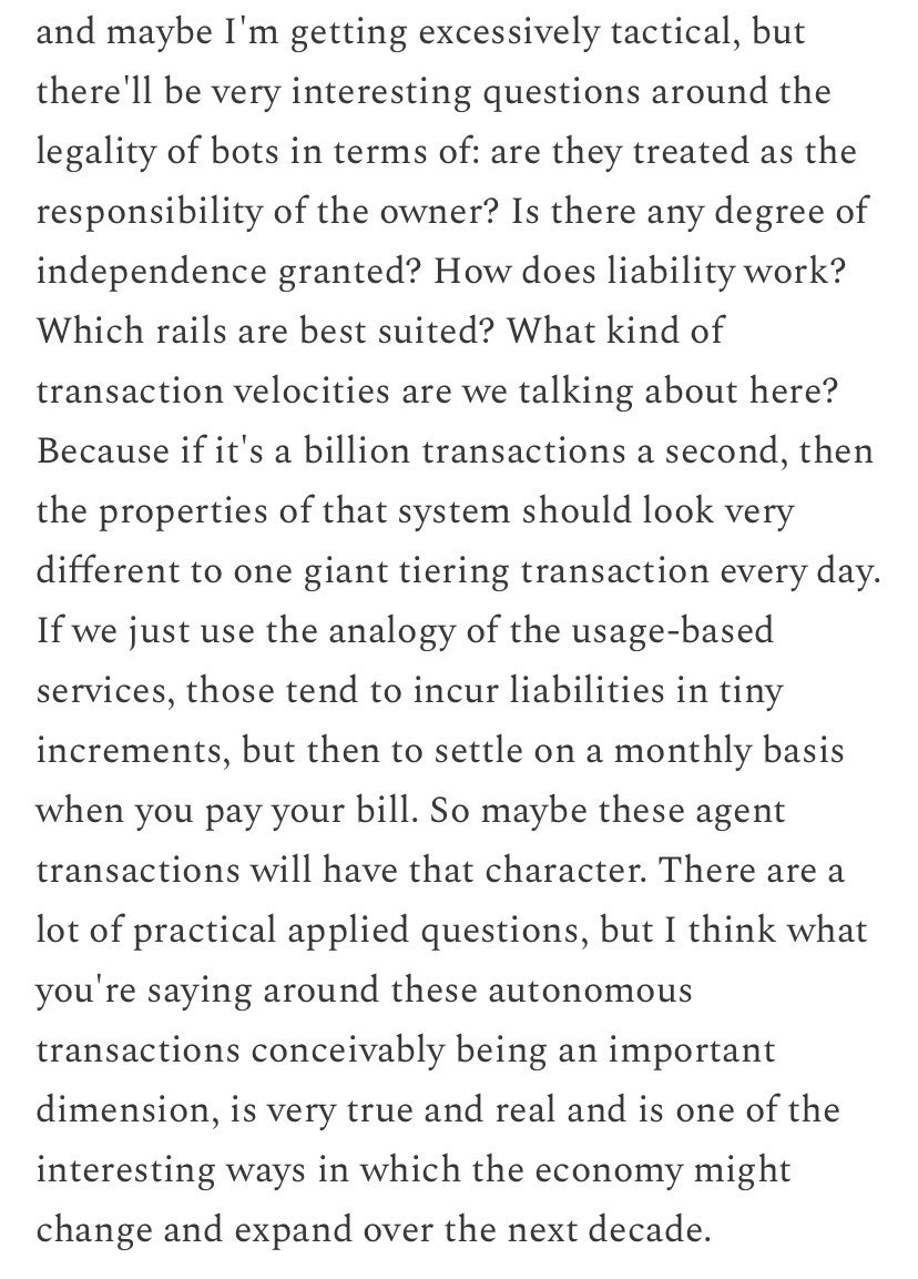 adiletech's tweet image. .@patrickc on AI agents making financial decisions