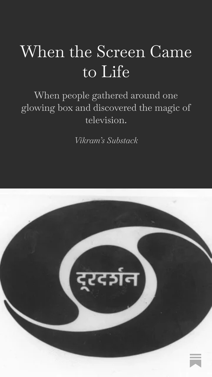 Some memories in Black and White 
vikrchan.substack.com/p/when-the-scr…

This flash essay is part of a collaborative, constrained-writing challenge undertaken by some members of the Bangalore Substack Writers Group. This month, each of us examined the concept of ‘MEMORY’.